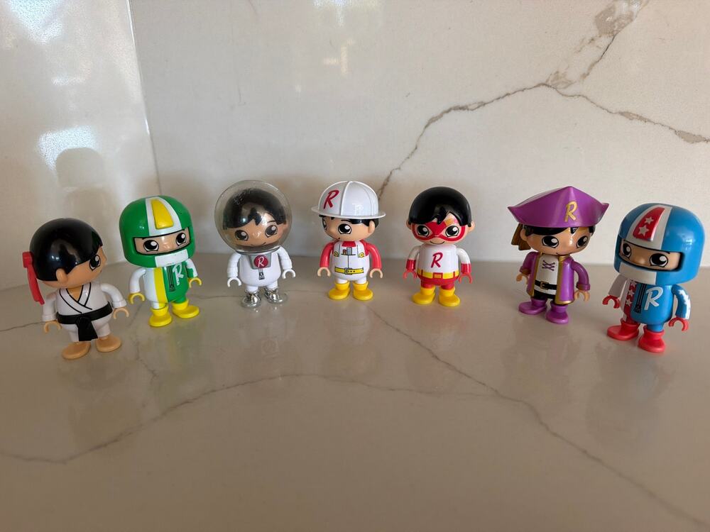 Ryan's World Mystery Action Figure Lot of 7 Red Titan, Astronaut, Pirate, Ninja